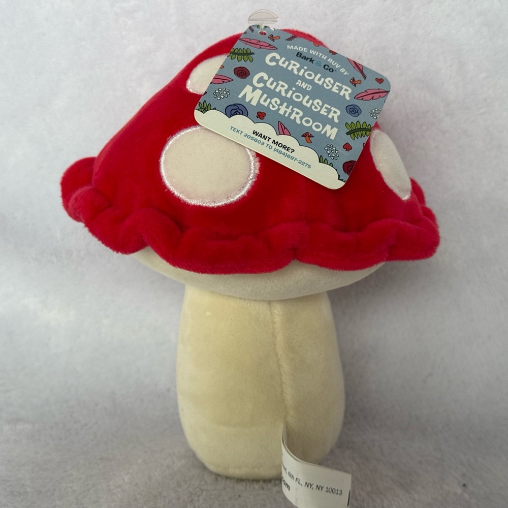 Rare BARK BOX Curiouser And Curiouser Mushroom Dog Toy - BarkBox in Wonderland